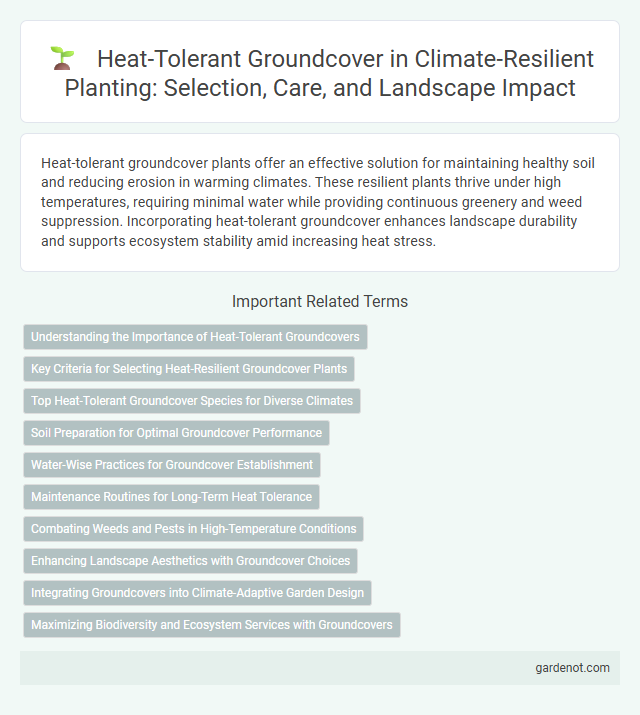 Heat-Tolerant Groundcover in Climate-Resilient Planting: Selection, Care, and Landscape Impact