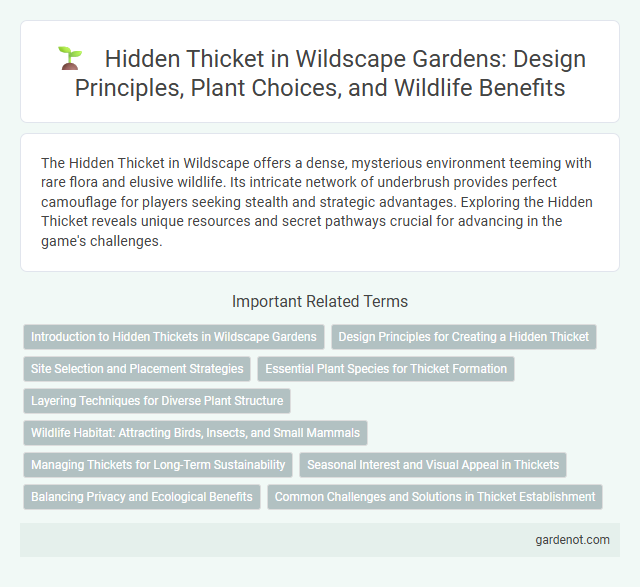 Hidden Thicket in Wildscape Gardens: Design Principles, Plant Choices, and Wildlife Benefits