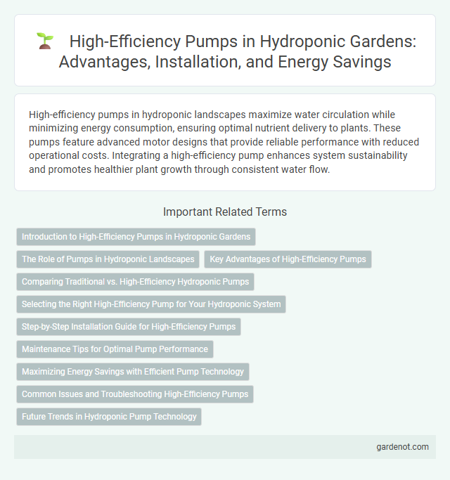 High-Efficiency Pumps in Hydroponic Gardens: Advantages, Installation, and Energy Savings