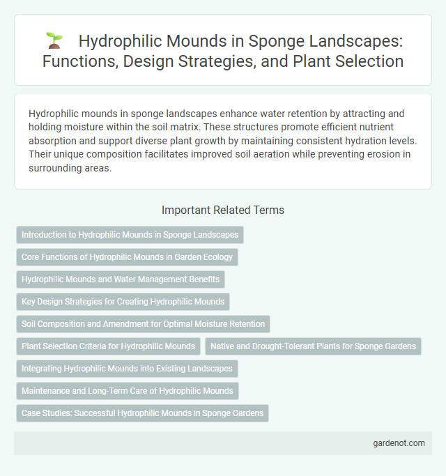 Hydrophilic Mounds in Sponge Landscapes: Functions, Design Strategies, and Plant Selection