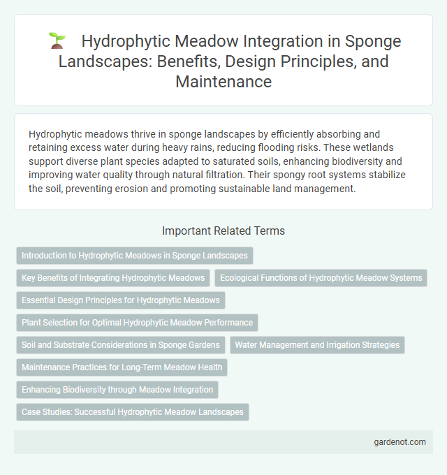 Hydrophytic Meadow Integration in Sponge Landscapes: Benefits, Design Principles, and Maintenance