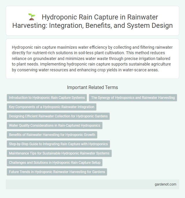 Hydroponic Rain Capture in Rainwater Harvesting: Integration, Benefits, and System Design