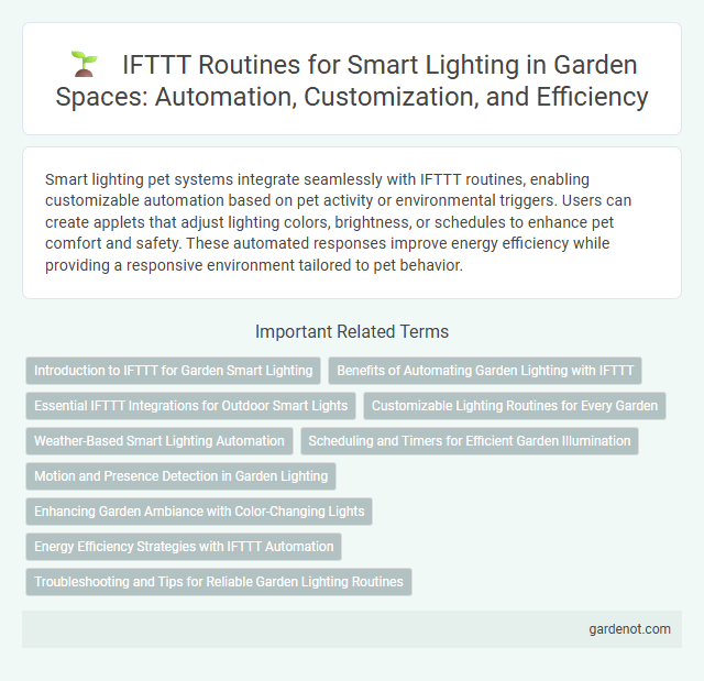 IFTTT Routines for Smart Lighting in Garden Spaces: Automation, Customization, and Efficiency