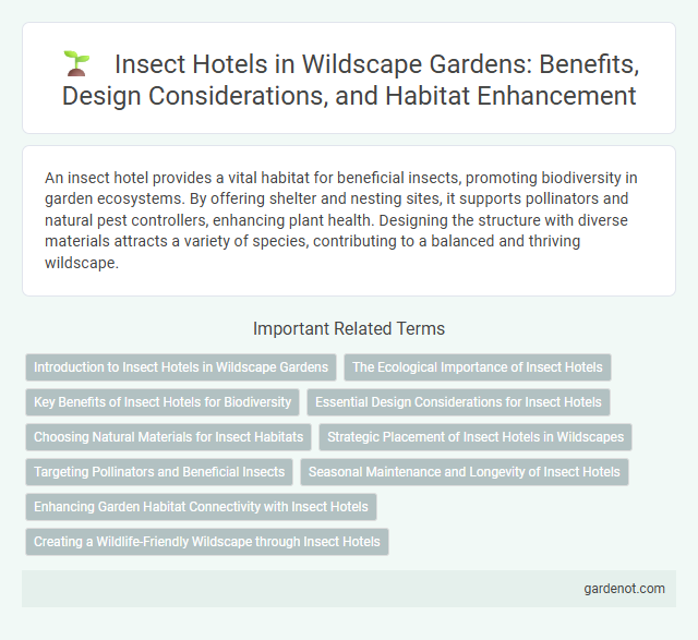 Insect Hotels in Wildscape Gardens: Benefits, Design Considerations, and Habitat Enhancement