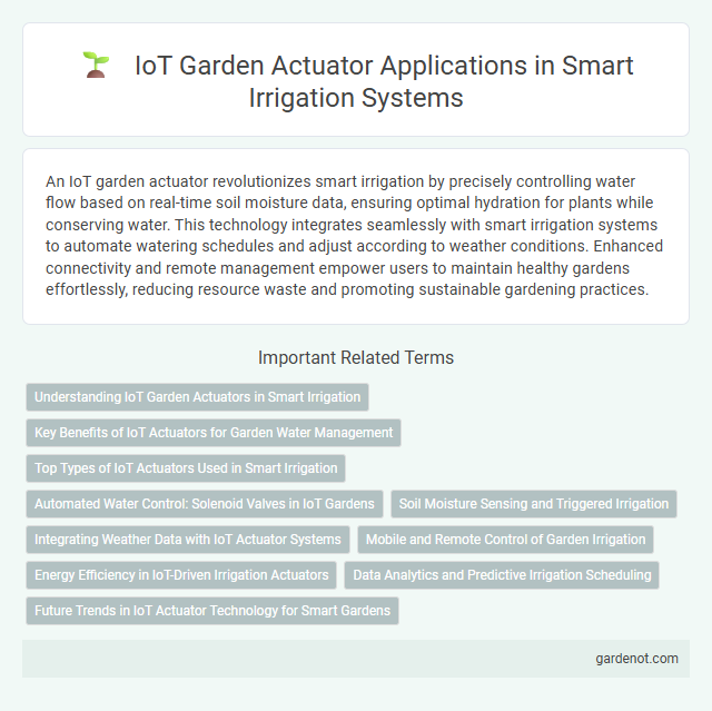 IoT Garden Actuator Applications in Smart Irrigation Systems