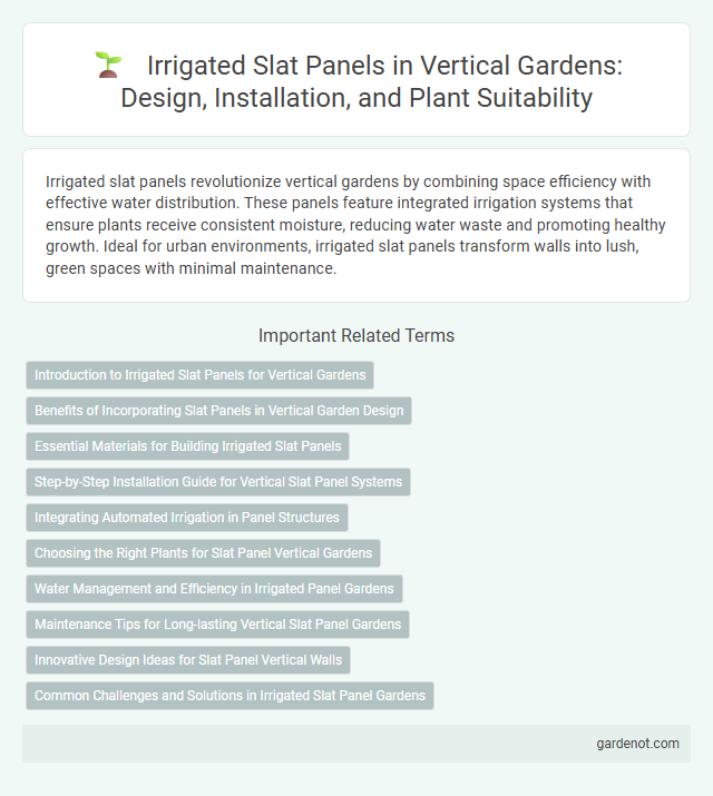 Irrigated Slat Panels in Vertical Gardens: Design, Installation, and Plant Suitability