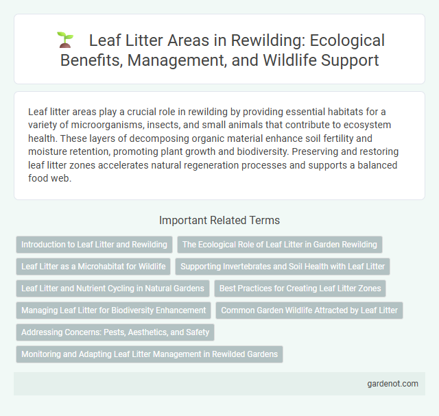 Leaf Litter Areas in Rewilding: Ecological Benefits, Management, and Wildlife Support