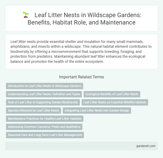Leaf Litter Nests in Wildscape Gardens: Benefits, Habitat Role, and Maintenance