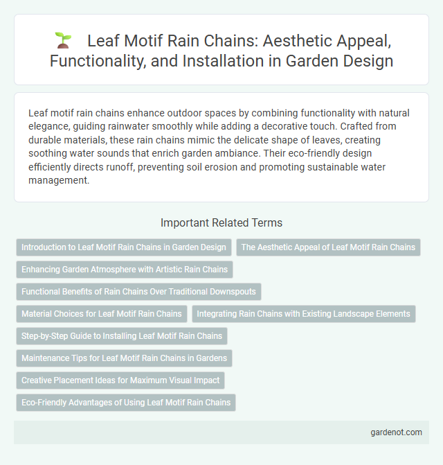 Leaf Motif Rain Chains: Aesthetic Appeal, Functionality, and Installation in Garden Design