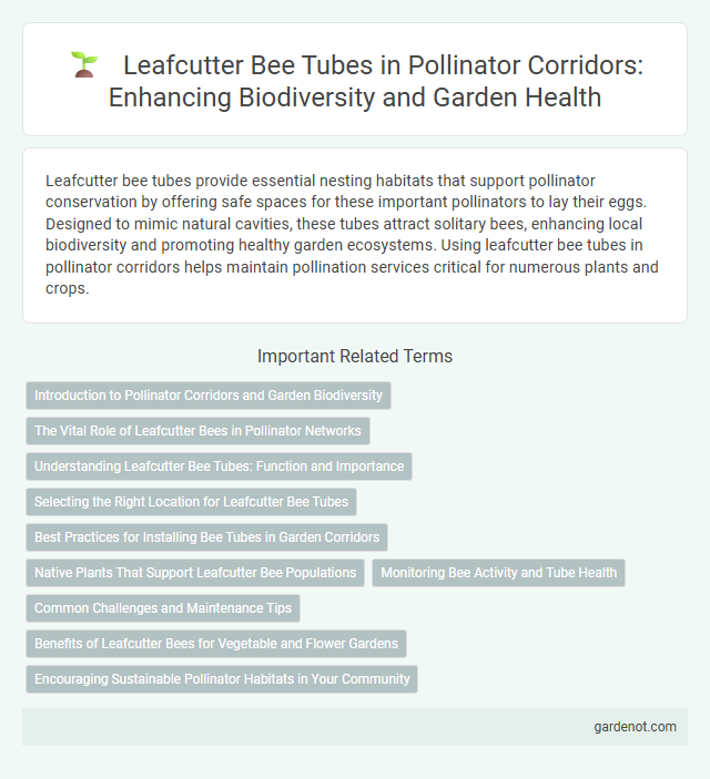 Leafcutter Bee Tubes in Pollinator Corridors: Enhancing Biodiversity and Garden Health
