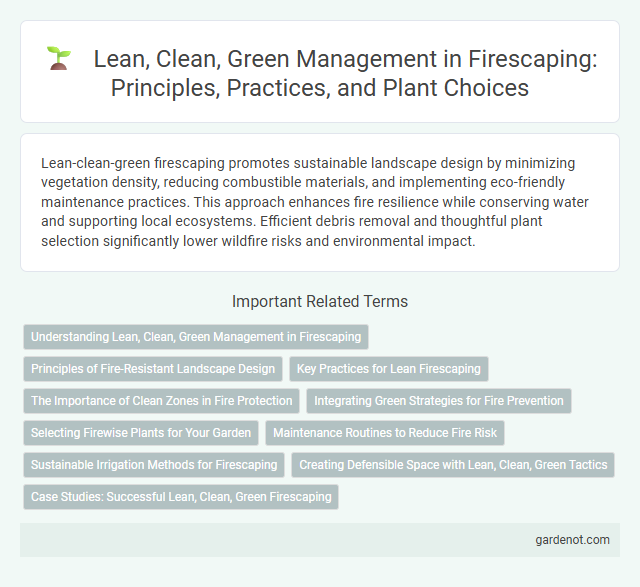 Lean, Clean, Green Management in Firescaping: Principles, Practices, and Plant Choices