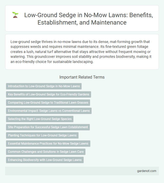 Low-Ground Sedge in No-Mow Lawns: Benefits, Establishment, and Maintenance