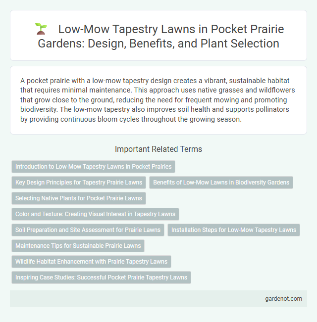 Low-Mow Tapestry Lawns in Pocket Prairie Gardens: Design, Benefits, and Plant Selection