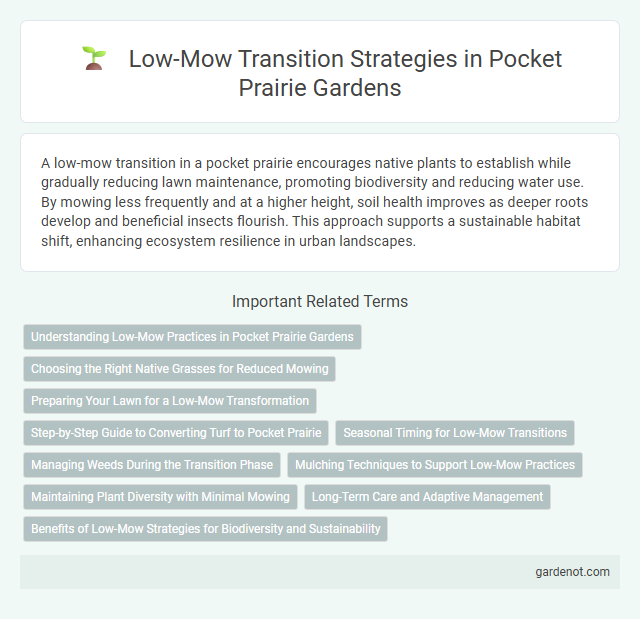 Low-Mow Transition Strategies in Pocket Prairie Gardens