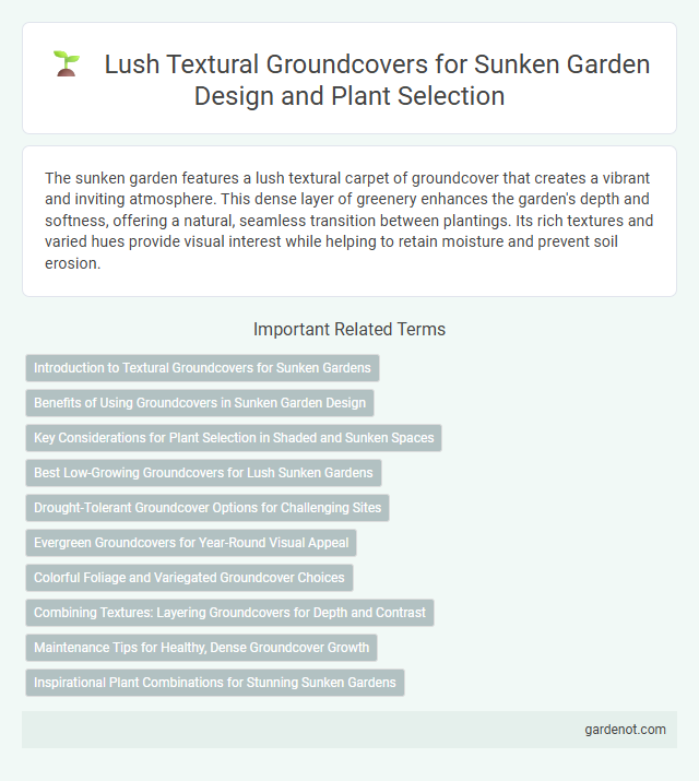 Lush Textural Groundcovers for Sunken Garden Design and Plant Selection