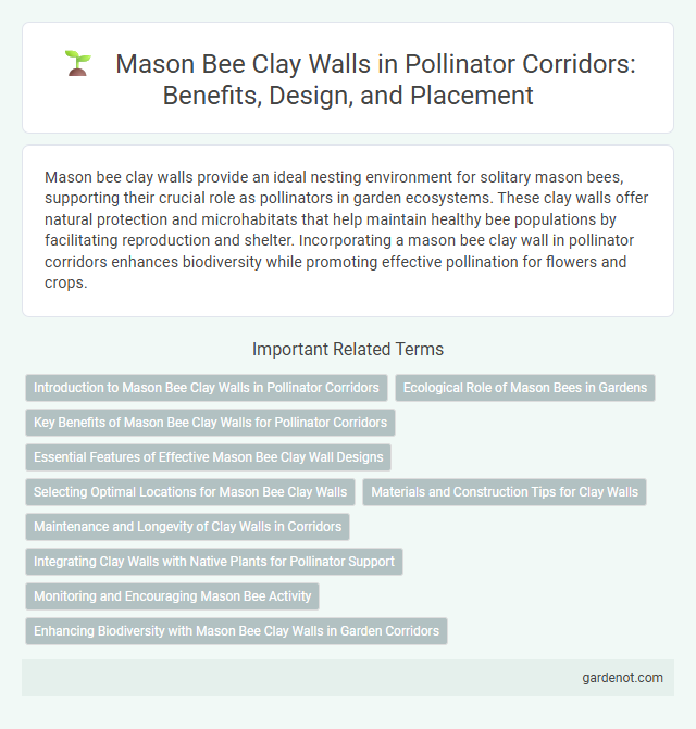 Mason Bee Clay Walls in Pollinator Corridors: Benefits, Design, and Placement