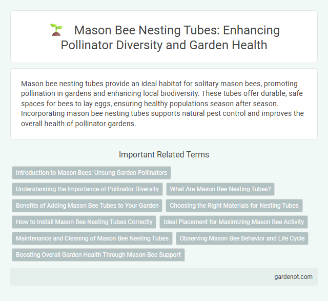 Mason Bee Nesting Tubes: Enhancing Pollinator Diversity and Garden Health