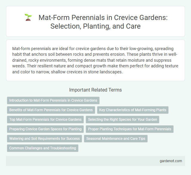 Mat-Form Perennials in Crevice Gardens: Selection, Planting, and Care