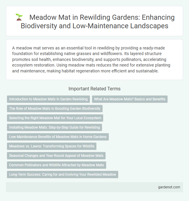 Meadow Mat in Rewilding Gardens: Enhancing Biodiversity and Low-Maintenance Landscapes
