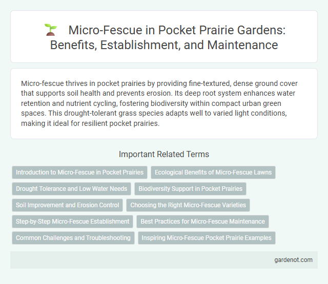 Micro-Fescue in Pocket Prairie Gardens: Benefits, Establishment, and Maintenance