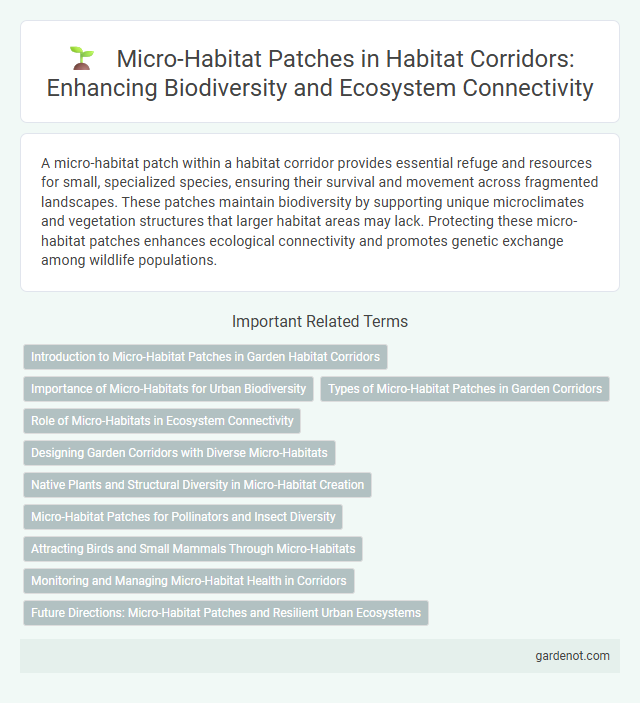 Micro-Habitat Patches in Habitat Corridors: Enhancing Biodiversity and Ecosystem Connectivity