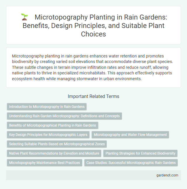 Microtopography Planting in Rain Gardens: Benefits, Design Principles, and Suitable Plant Choices