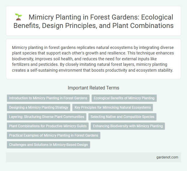 Mimicry Planting in Forest Gardens: Ecological Benefits, Design Principles, and Plant Combinations