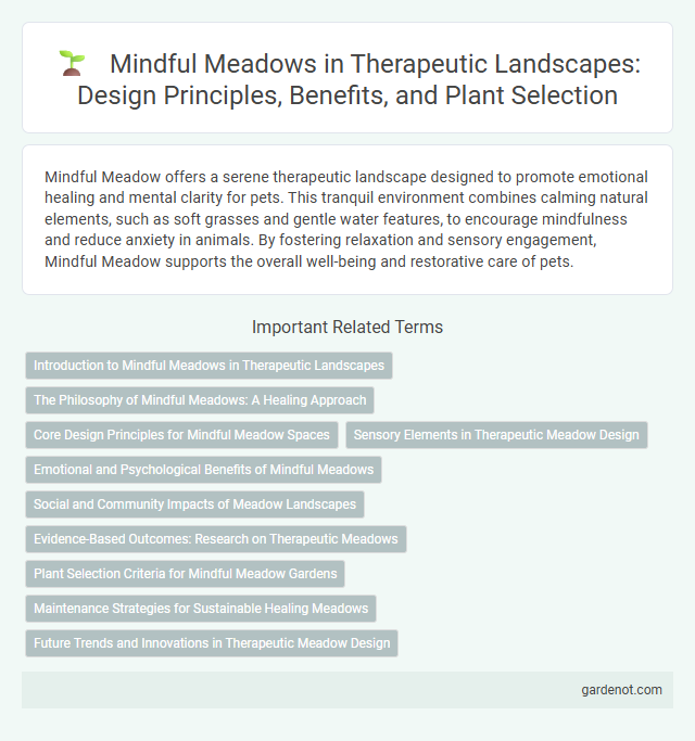 Mindful Meadows in Therapeutic Landscapes: Design Principles, Benefits, and Plant Selection