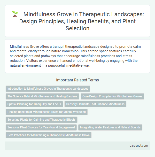 Mindfulness Grove in Therapeutic Landscapes: Design Principles, Healing Benefits, and Plant Selection