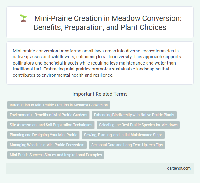 Mini-Prairie Creation in Meadow Conversion: Benefits, Preparation, and Plant Choices