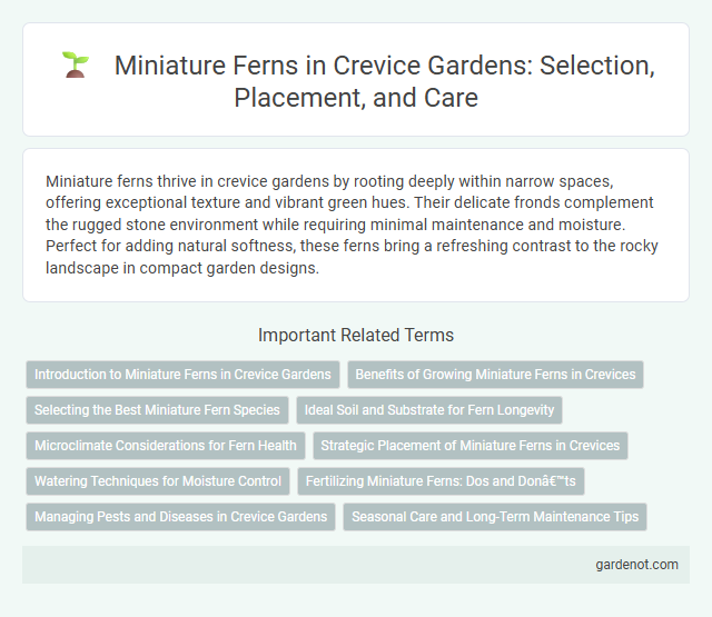 Miniature Ferns in Crevice Gardens: Selection, Placement, and Care