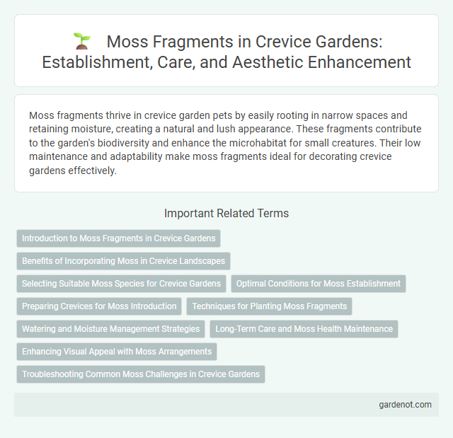 Moss Fragments in Crevice Gardens: Establishment, Care, and Aesthetic Enhancement