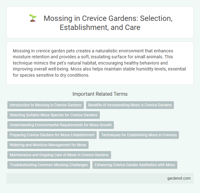 Mossing in Crevice Gardens: Selection, Establishment, and Care