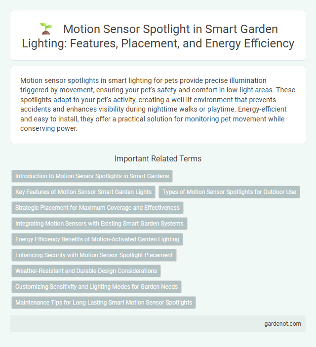 Motion Sensor Spotlight in Smart Garden Lighting: Features, Placement, and Energy Efficiency