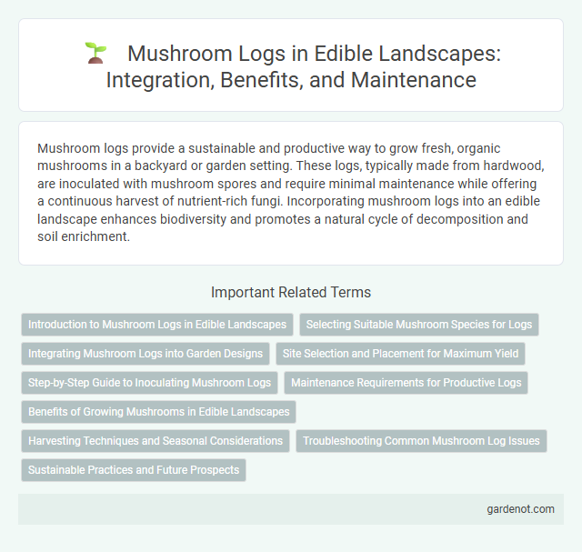 Mushroom Logs in Edible Landscapes: Integration, Benefits, and Maintenance