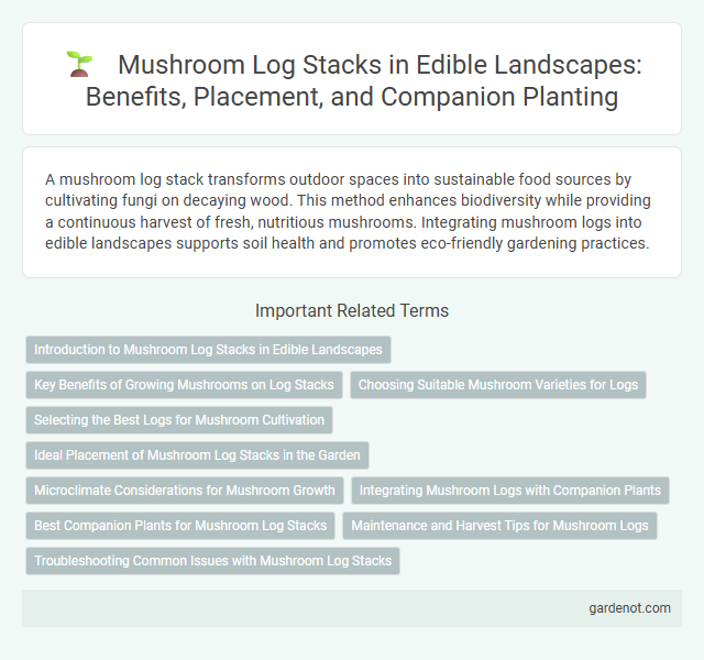 Mushroom Log Stacks in Edible Landscapes: Benefits, Placement, and Companion Planting