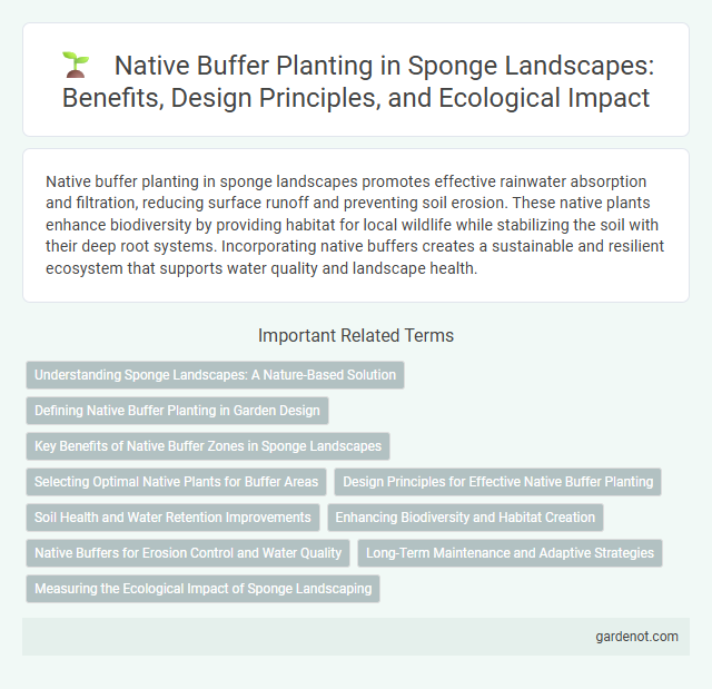 Native Buffer Planting in Sponge Landscapes: Benefits, Design Principles, and Ecological Impact