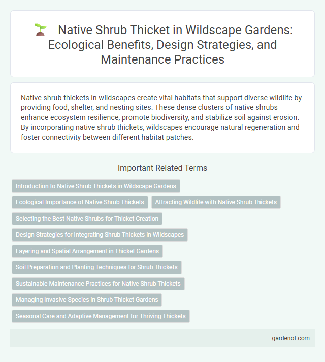 Native Shrub Thicket in Wildscape Gardens: Ecological Benefits, Design Strategies, and Maintenance Practices