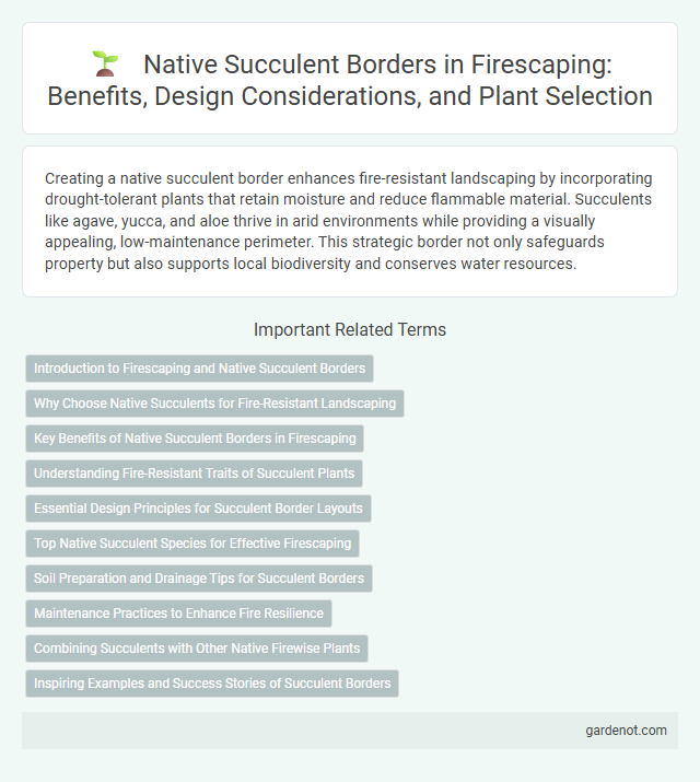 Native Succulent Borders in Firescaping: Benefits, Design Considerations, and Plant Selection