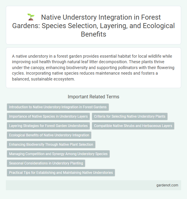 Native Understory Integration in Forest Gardens: Species Selection, Layering, and Ecological Benefits