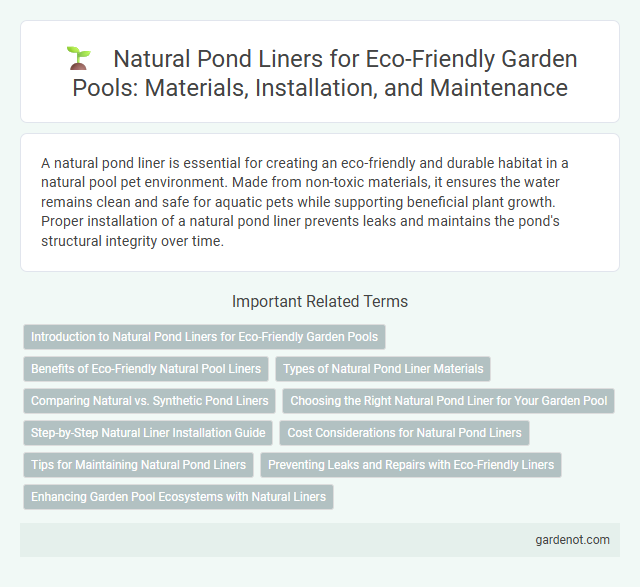 Natural Pond Liners for Eco-Friendly Garden Pools: Materials, Installation, and Maintenance