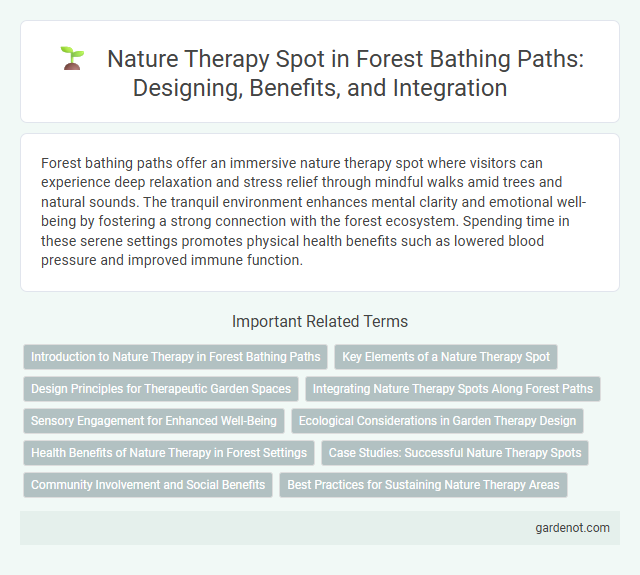 Nature Therapy Spot in Forest Bathing Paths: Designing, Benefits, and Integration