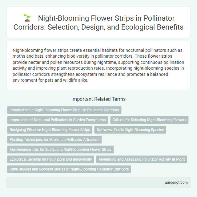 Night-Blooming Flower Strips in Pollinator Corridors: Selection, Design, and Ecological Benefits