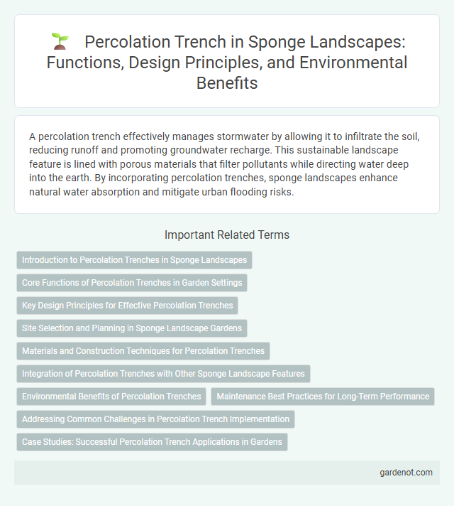 Percolation Trench in Sponge Landscapes: Functions, Design Principles, and Environmental Benefits
