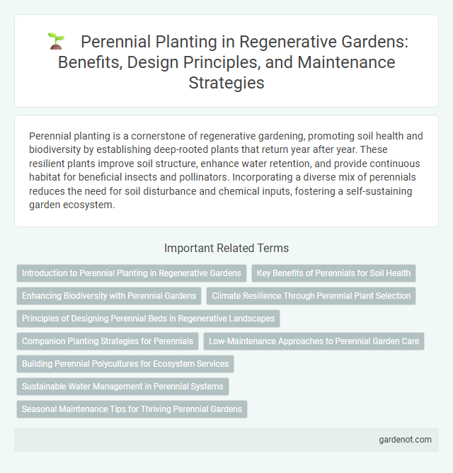 Perennial Planting in Regenerative Gardens: Benefits, Design Principles, and Maintenance Strategies