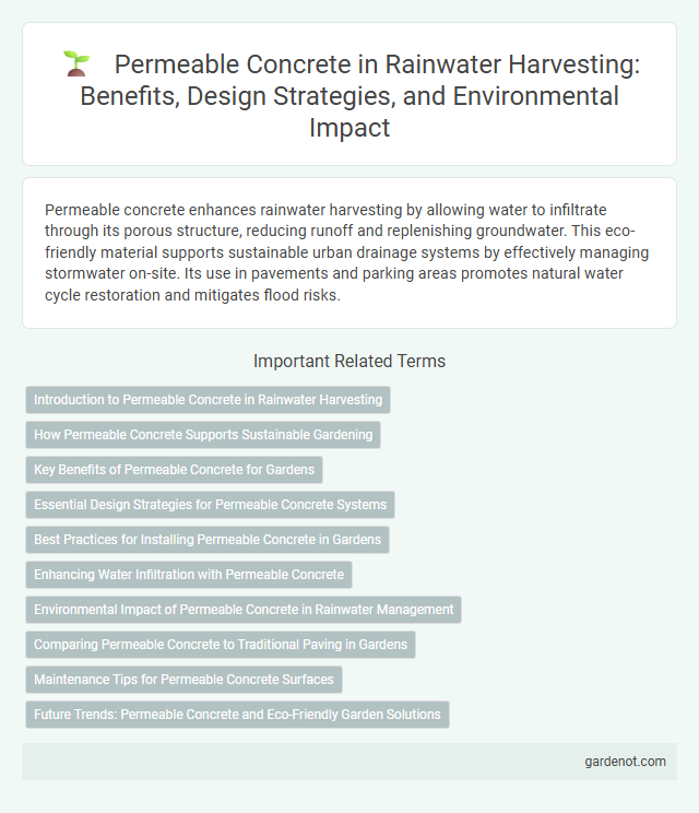 Permeable Concrete in Rainwater Harvesting: Benefits, Design Strategies, and Environmental Impact