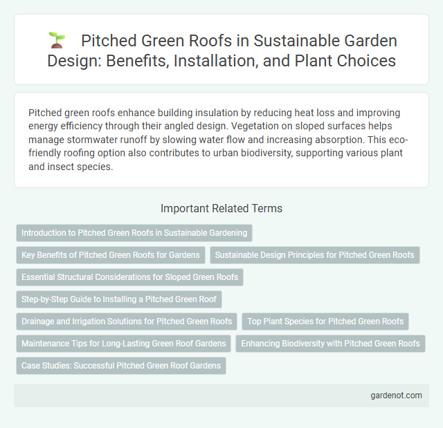 Pitched Green Roofs in Sustainable Garden Design: Benefits, Installation, and Plant Choices