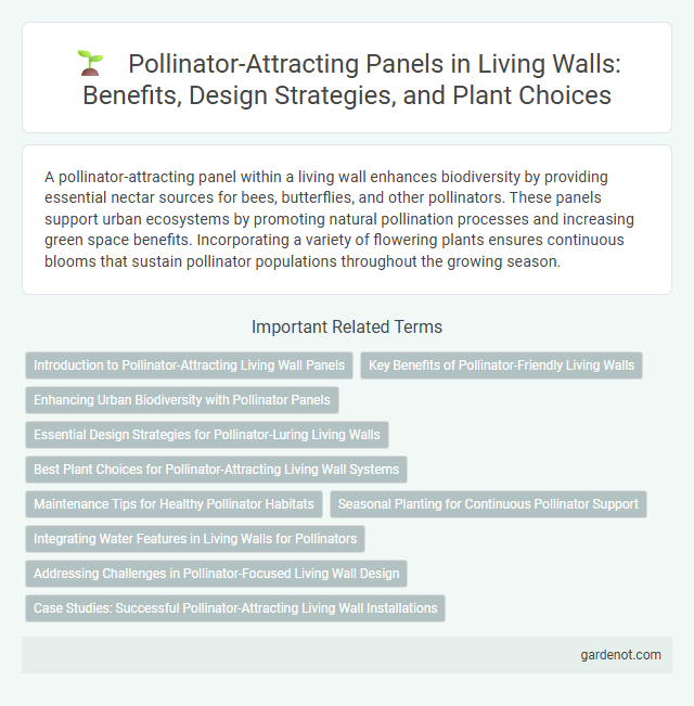 Pollinator-Attracting Panels in Living Walls: Benefits, Design Strategies, and Plant Choices
