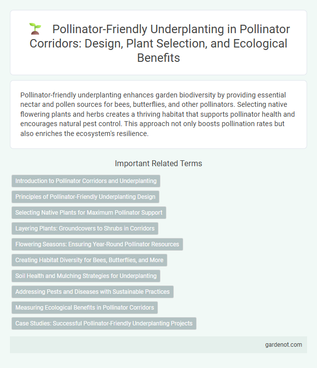 Pollinator-Friendly Underplanting in Pollinator Corridors: Design, Plant Selection, and Ecological Benefits