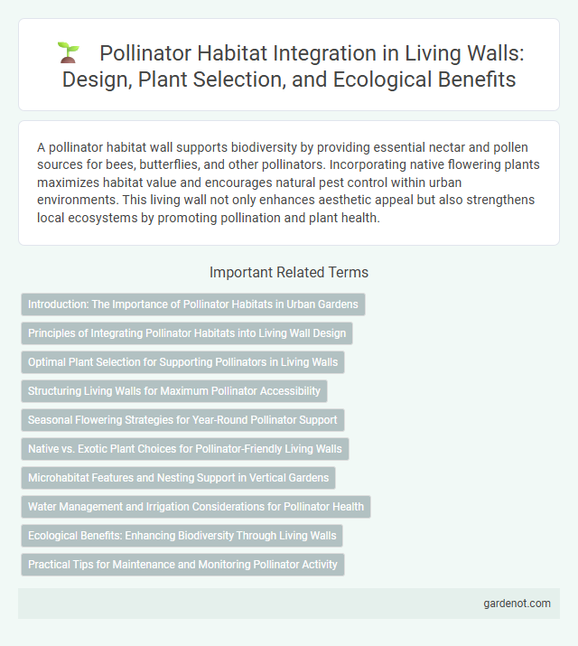 Pollinator Habitat Integration in Living Walls: Design, Plant Selection, and Ecological Benefits